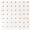 Msi Bianco Dolomite Crema Dotty 12.4 In. X 12.4 In. X 10 Mm Polished Marble Mosaic Tile, 10PK ZOR-MD-0249